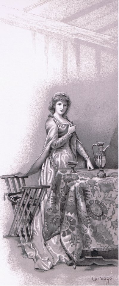 Lady Capulet: Geh, wecke Julia, geh und mach sie zurecht, Illustration aus Romeo und Julia von Ludovico Marchetti