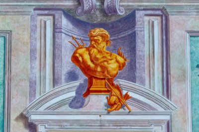 Fassadenfresko von Ludovico Pogliaghi
