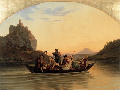 Überquerung bei Schreckenstein, 1837 von Ludwig Adrian Richter