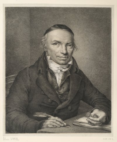 Johann Joachim Bellermann, Brustbild am Tisch, einen Siegelring in der Hand von Ludwig Buchhorn