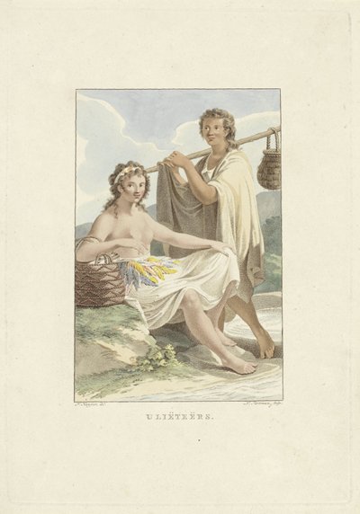 Bewohner der Insel Ulietea (Raiatea) von Ludwig Gottlieb Portman