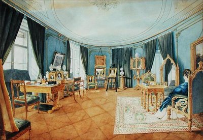 Das Zimmer eines Künstlers in Wien von Ludwig Hild