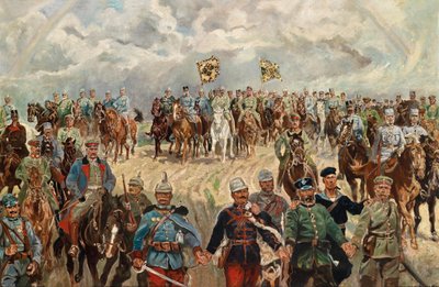 Die alliierten Monarchen mit ihren Kommandanten im Ersten Weltkrieg von Ludwig Koch