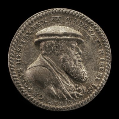 Karl V., 1500-1558, König von Spanien 1516-1556, Heiliger Römischer Kaiser 1519 [Vorderseite], 1542 von Ludwig Neufahrer