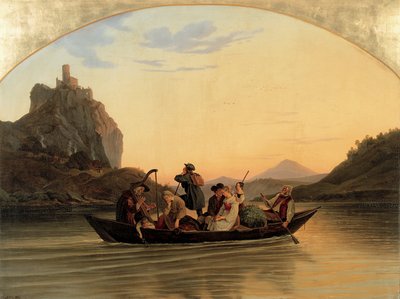 Überquerung bei Schreckenstein von Ludwig Richter