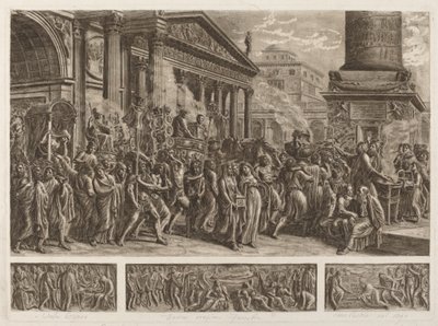 Die Asche Trajans in einem Triumphzug getragen von Luigi Ademollo