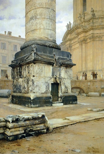 Trajanssäule in Rom, von Luigi Bazzani von Luigi Bazzani
