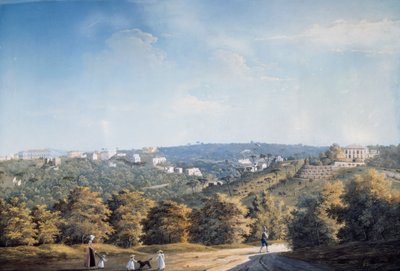 Capodimonte-Hügel und Villen entlang der Ponti Rossi Straße von Luigi Fergola