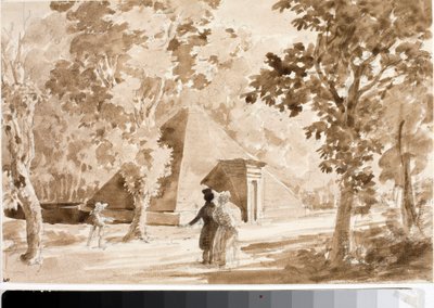 Ansicht der Pyramide des Parco delle Cascine in Florenz von Luigi Garibbo
