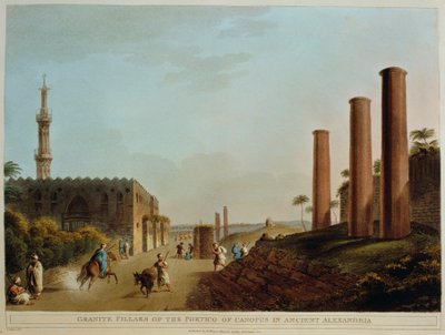 Granitkolonnen aus dem antiken Portikus in Alexandria von Luigi Mayer