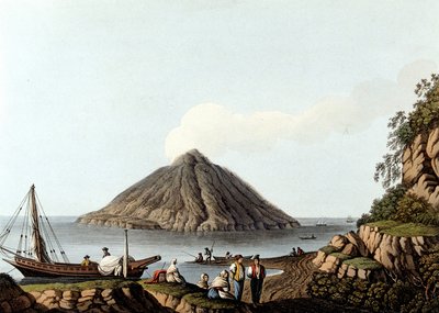 Insel Stromboli - in „Ansichten der osmanischen Herrschaft in Europa, Asien und einigen Mittelmeerinseln“, von Luigi Mayer, London von Luigi Mayer
