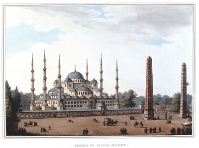 Moschee des Sultans Ahmed, Istanbul. In „Views in the Ottoman Dominions, in Europe, in Asia, and some of the Mediterranean islands“ von Luigi Mayer, London von Luigi Mayer