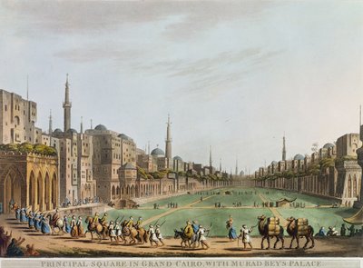 Hauptplatz in Groß-Kairo, mit Murad Beys Palast, Tafel 27 aus 