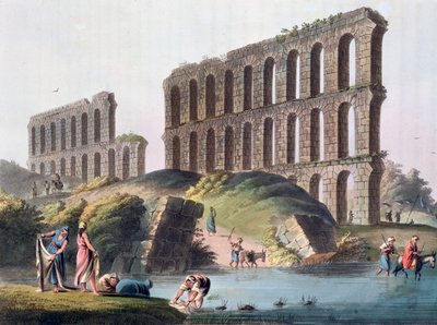 Ruinen des großen Aquädukts des antiken Karthago, Tunesien von Luigi Mayer