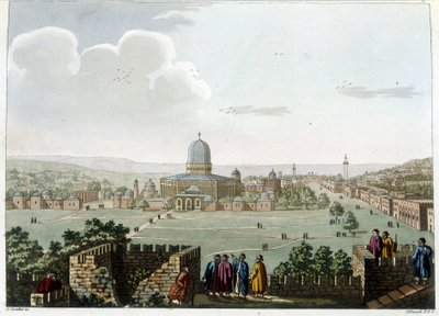 Der Tempel Salomos (Moschee in Jerusalem) - in „Ansichten in den osmanischen Herrschaftsgebieten, in Europa, in Asien und einigen Mittelmeerinseln“ von den Originalzeichnungen von Luigi Mayer, London von Luigi Mayer