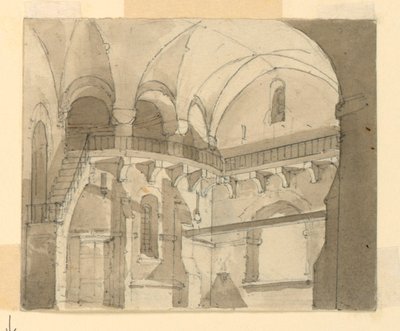 Bühnenbild, Inneres eines Gefängnisses von Luigi Ricci