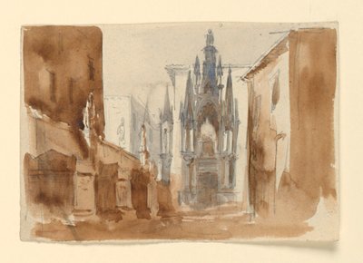 Bühnenbild, Grab in monumentaler Form von Luigi Ricci
