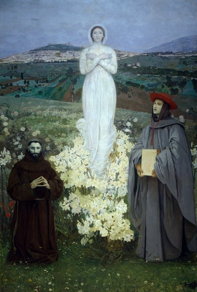Die Erscheinung der Jungfrau Maria vor Franz von Assisi und Bonaventura von Luigi Serra