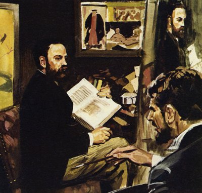 Emile Zola sagte voraus, dass Manets Werk im Louvre hängen würde von Luis Arcas Brauner