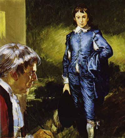 Gainsborough malt sein berühmtes Porträt Blue Boy von Luis Arcas Brauner
