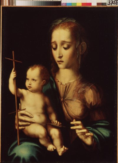 Madonna mit Kind und Spindel von Luis de Morales