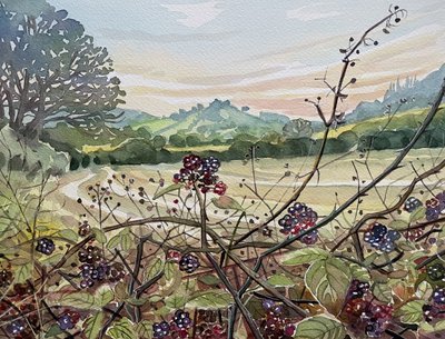 Reife Brombeeren Landschaft von Luisa Millicent