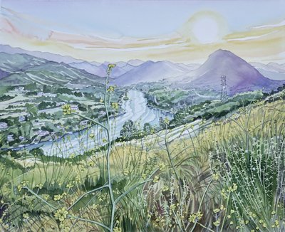 Flusstal Sonnenaufgang von Luisa Millicent