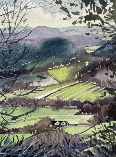 Sonniges Tal auf dem Land von Luisa Millicent