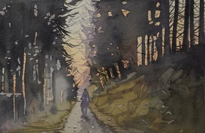 Dämmerung Waldspaziergang von Luisa Millicent
