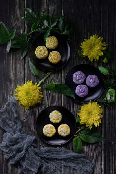 Festliches Stillleben mit Mondkuchen von Lydia Jacobs