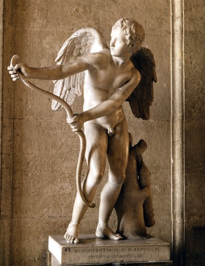 Eros (Amor) mit dem Bogen (1753) Replik des Eros von Thespies von Lysipp von Lysippos (attributed to)