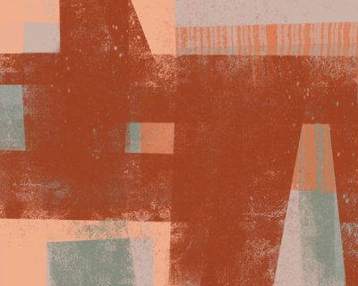 Erdiges geometrisches Abstrakt von MANSI SAXENA