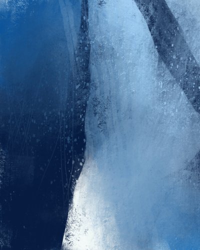 Gefrorene blaue Abstraktion von MANSI SAXENA