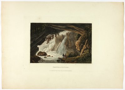 Grotte des Neptun, Tafel dreiundzwanzig aus den Ruinen von Rom von M. Dubourg