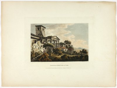 Tempel des Herkules in Cori, Tafel zweiunddreißig aus den Ruinen von Rom von M. Dubourg