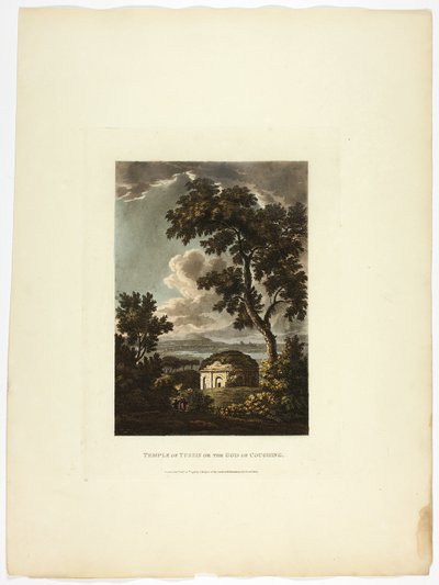 Tempel von Tussis oder der Gott des Hustens, Tafel neunundzwanzig aus den Ruinen von Rom von M. Dubourg
