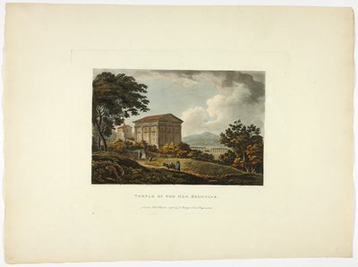 Tempel des Gottes Rediculus, Tafel fünf aus den Ruinen von Rom von M. Dubourg
