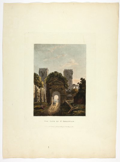 Das Tor von St. Sebastian, Tafel siebzehn aus den Ruinen von Rom von M. Dubourg