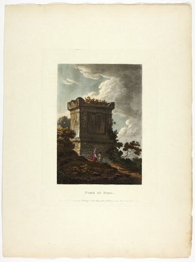 Grab von Nero, Tafel 7 aus den Ruinen von Rom von M. Dubourg
