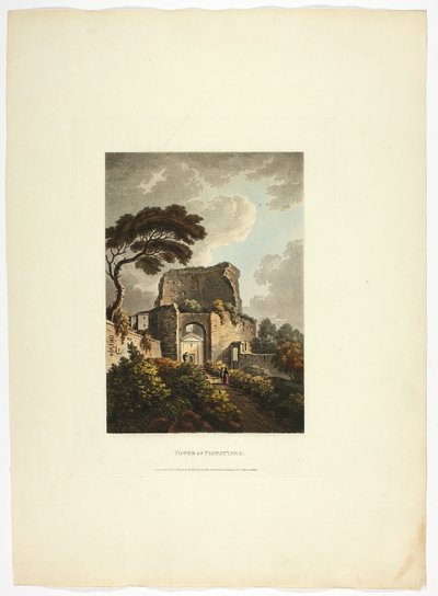 Turm von Pignattara, Tafel zweiundzwanzig aus den Ruinen von Rom von M. Dubourg