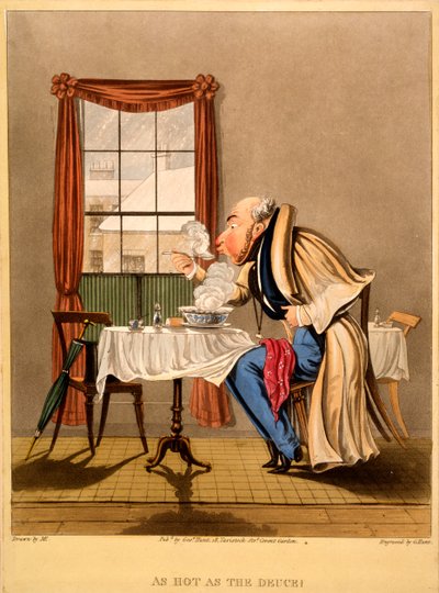So heiß wie die Hölle!, Druck von George Hunt, 1827 von M. Egerton