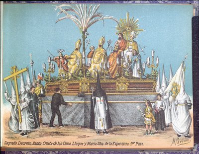 Prozession während der Karwoche in Sevilla von M. Grima