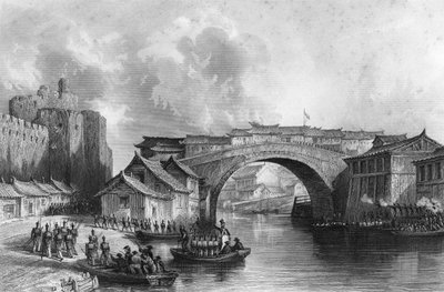 Westtor von Ching-keang-foo Zhenjiang, China, 21. Juli 1842 ca. 1857 von M. J. Starling