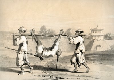 Skizze von der Mauer am Morgen nach dem großen Angriff, China, ca. 1860 von M and N Hanhart