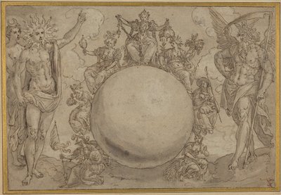 Apollo, Diana und die Zeit mit den zyklischen Wechselfällen des menschlichen Lebens, um 1561 von Maarten de Vos