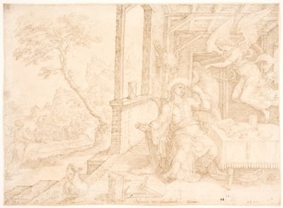 Ein Engel erscheint Philippus von Maarten van Heemskerck