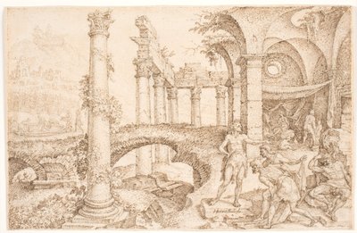 Ham verspottet Noah von Maarten van Heemskerck