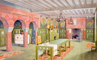 Esszimmer, Druck von Emil Hochdanz, ca. 1901 von Mackay Hugh Baillie Scott
