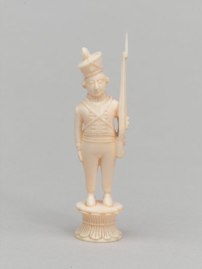 Weißer Bauer, Schachfigur, Indien, ca. 1820 von Macneill MacLeay