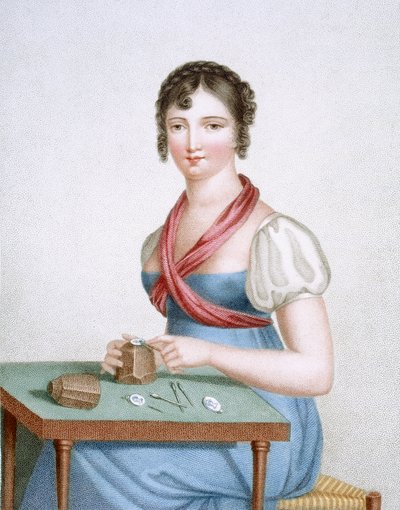 Der Drucker, graviert von Augrand, ca. 1816 von Madame G. Busset Dubruste
